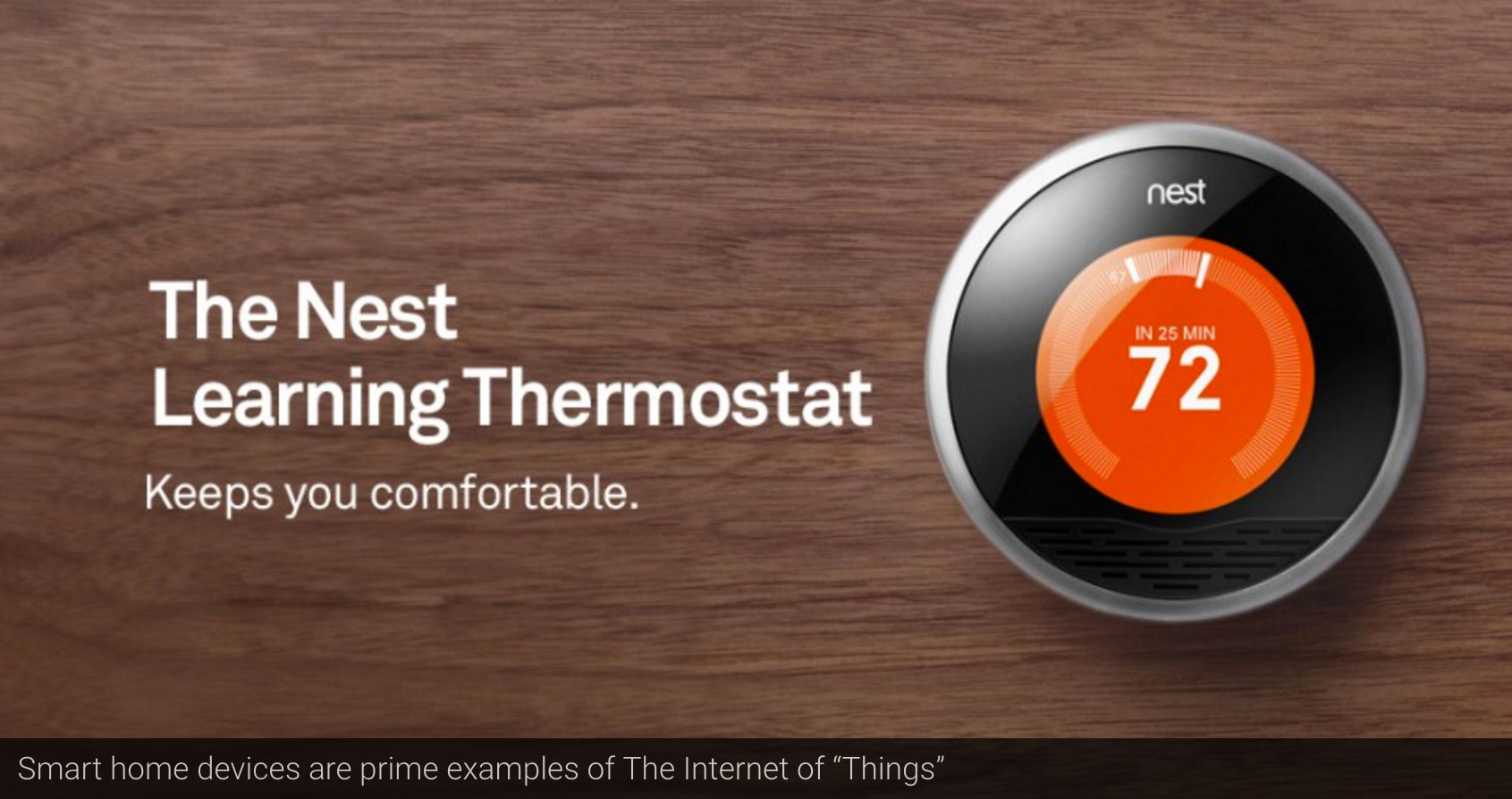 Smart home devices are prime examples of The Internet of "Things"